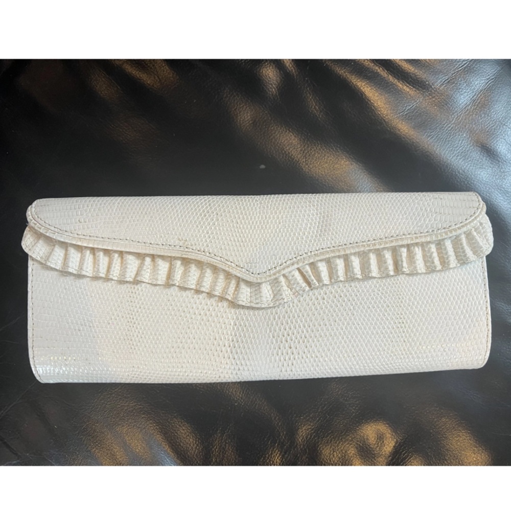 Lana Marks $15500 cleopatra concord ruffle crossbody strap karung lizard #130